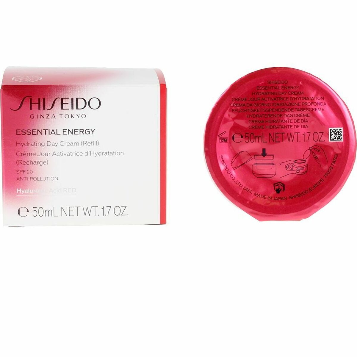 Hydrating Cream Shiseido Essential Energy Refill Spf 20 (50 ml)