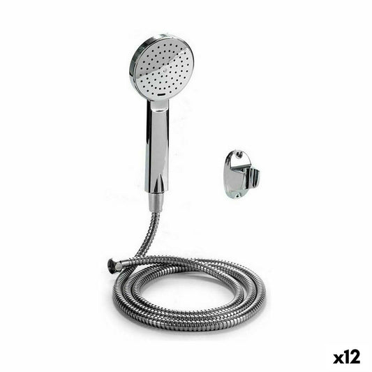 A shower head with a hose to direct the flow Plastic Chromed Silver 6,5 x 29 x 15,5 cm (12 Units)