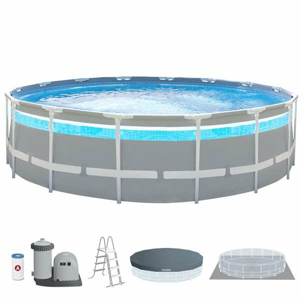 Detachable Pool Colorbaby Clearview Prism Frame 488 x 122 cm - Bathrooms Direct IE