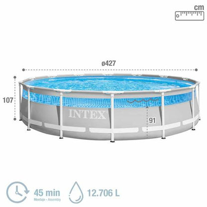 Detachable Pool Colorbaby Clearview Prism Frame 427 x 107 cm - Bathrooms Direct IE