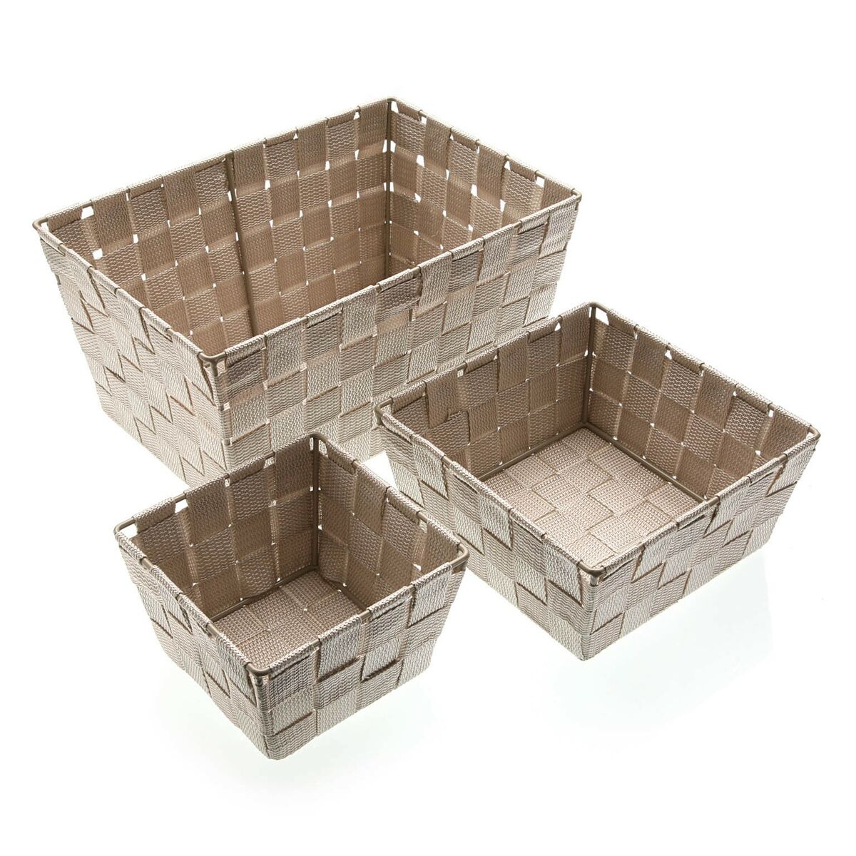 Multi-purpose basket Versa Beige 14 x 9 x 14 cm