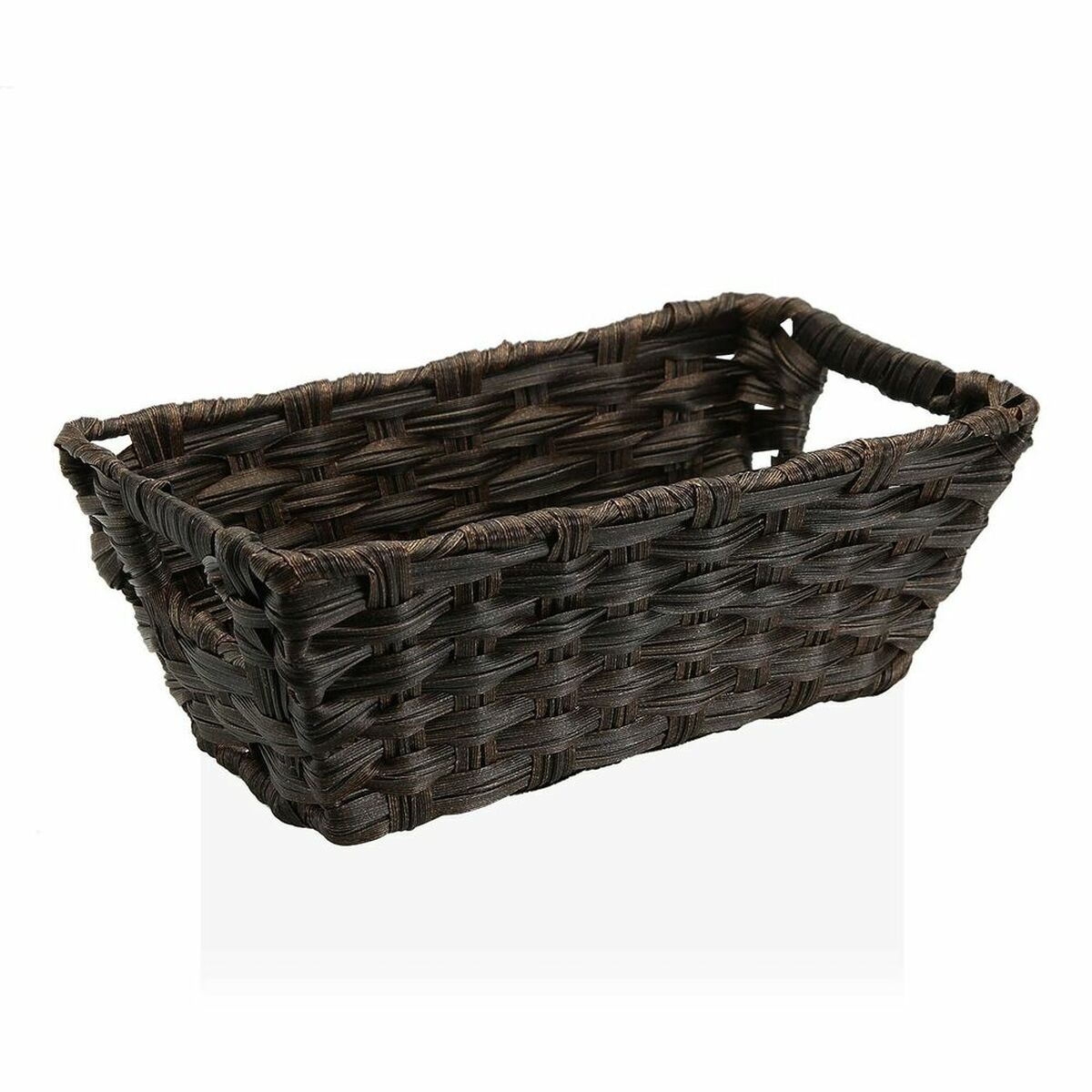 Basket Versa With handles Dark brown Polyethylene Plastic 17 x 11,5 x 29 cm