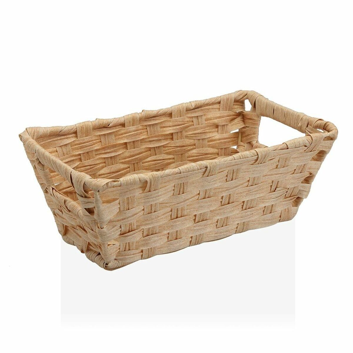 Basket Versa Beige With handles Polyethylene (17 x 11,5 x 29 cm)