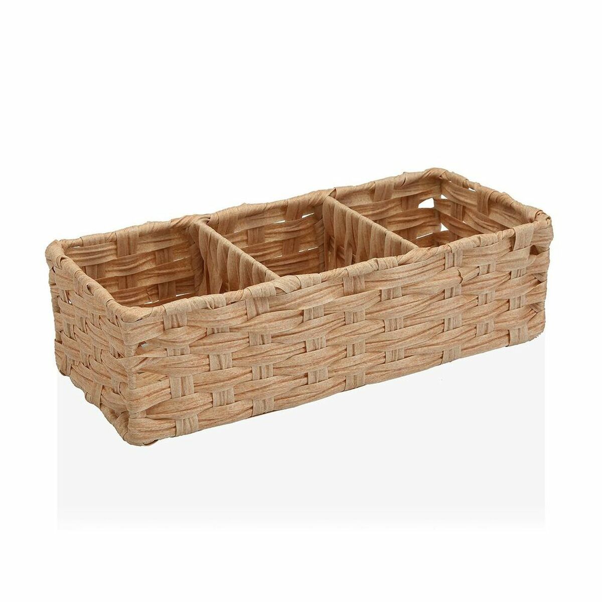 Basket Versa Light brown 3 Compartments Polyethylene (15,2 x 10,2 x 35,6 cm)