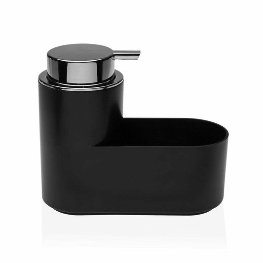 2-in-1 Soap Dispenser for the Kitchen Sink Versa Black ABS polystyrene (7,5 x 14,5 x 17 cm)