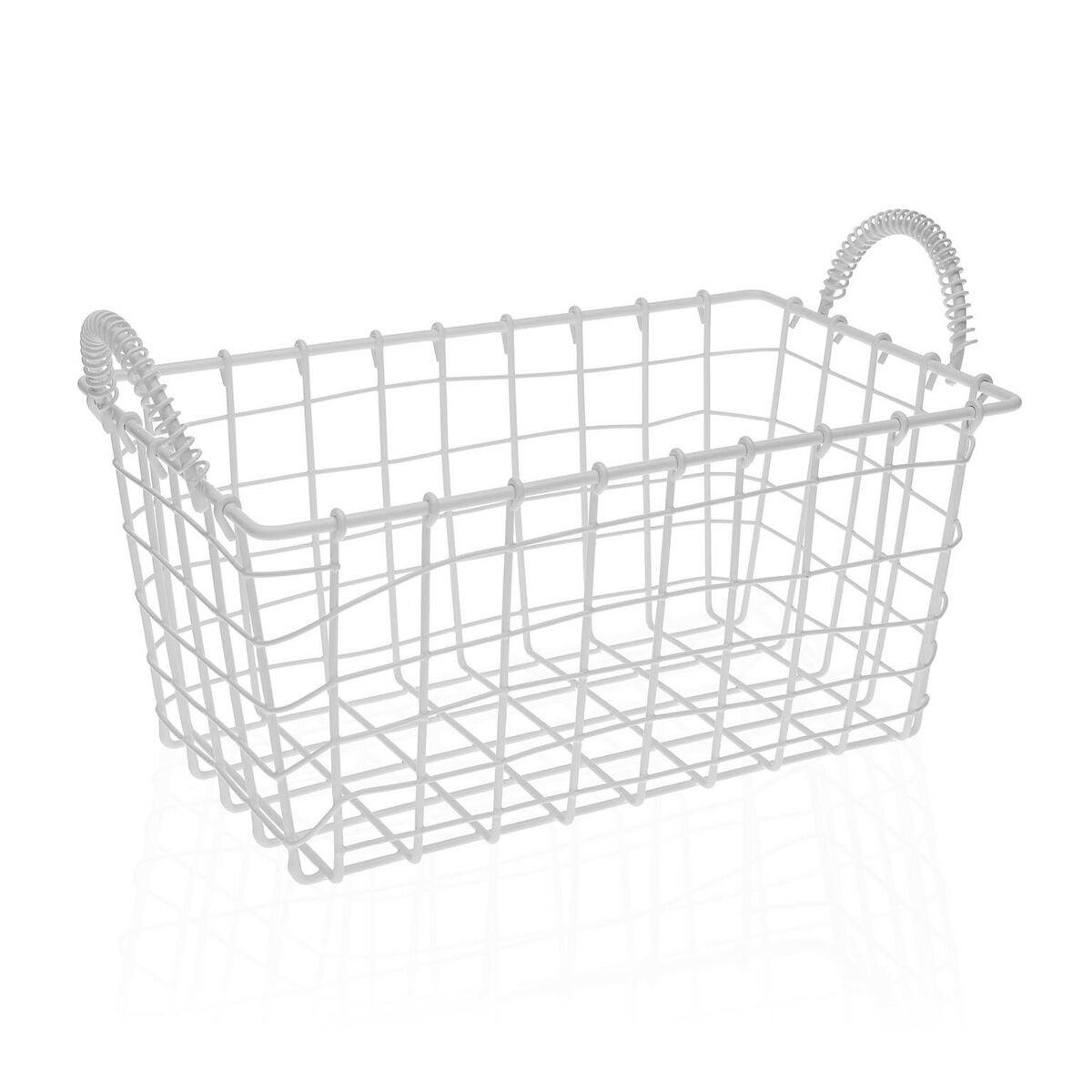 Multi-purpose basket Versa White Steel industrial (23 x 14,5 x 37 cm)