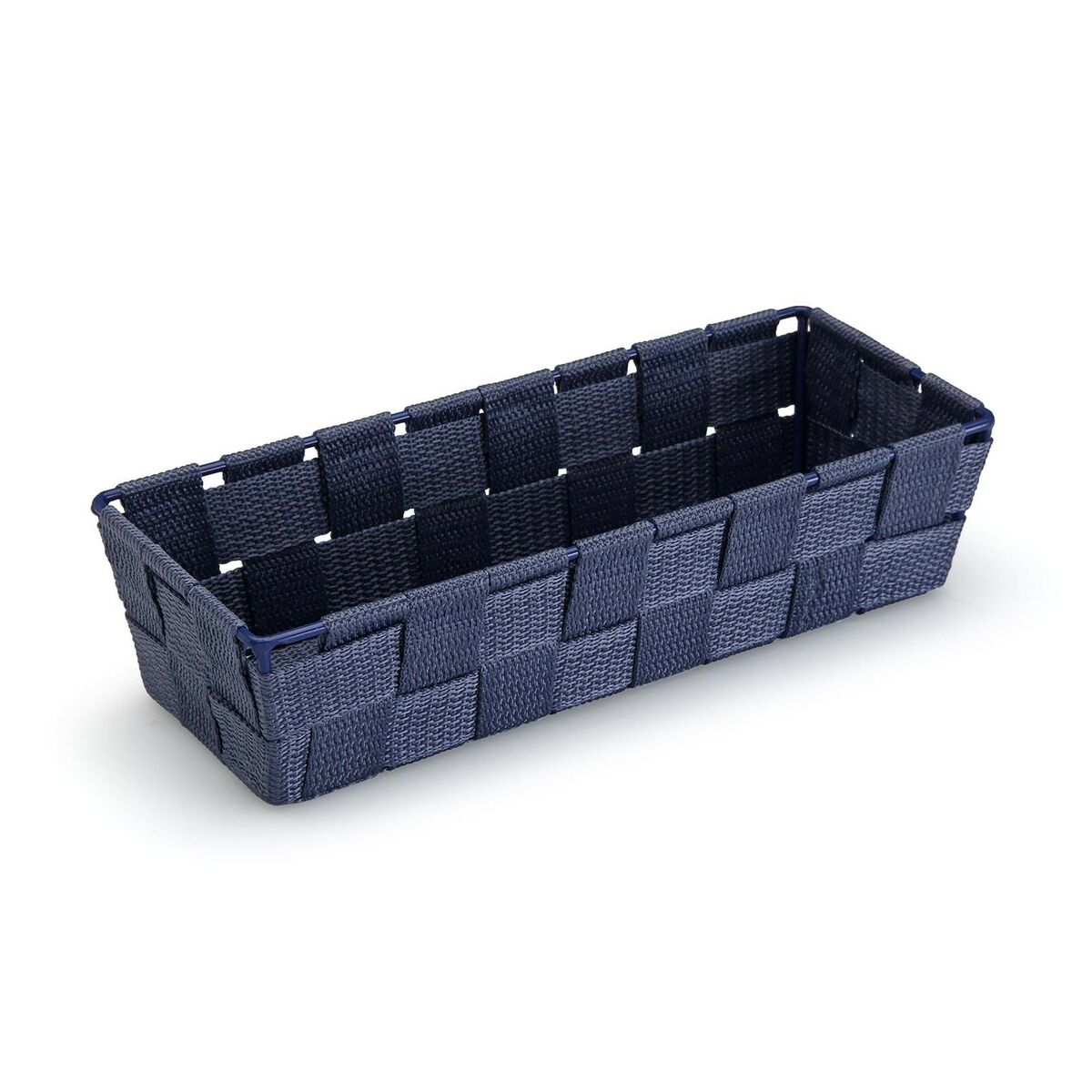 Basket Versa Rectangular Dark blue Textile 10 x 6 x 25 cm