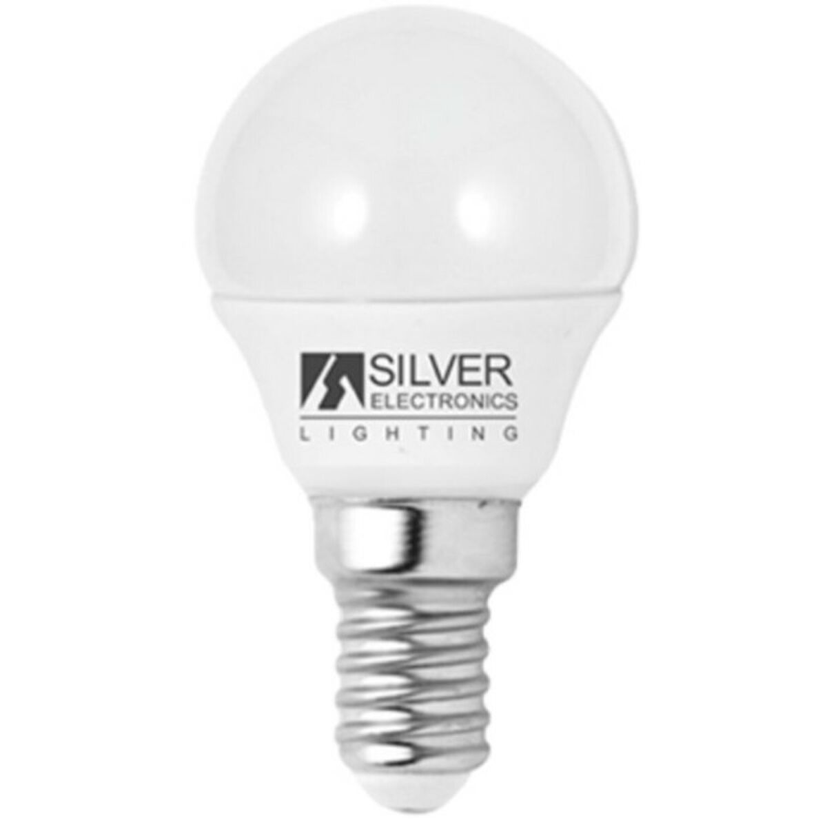 Spherical LED Light Bulb Silver Electronics Eco E14 5W