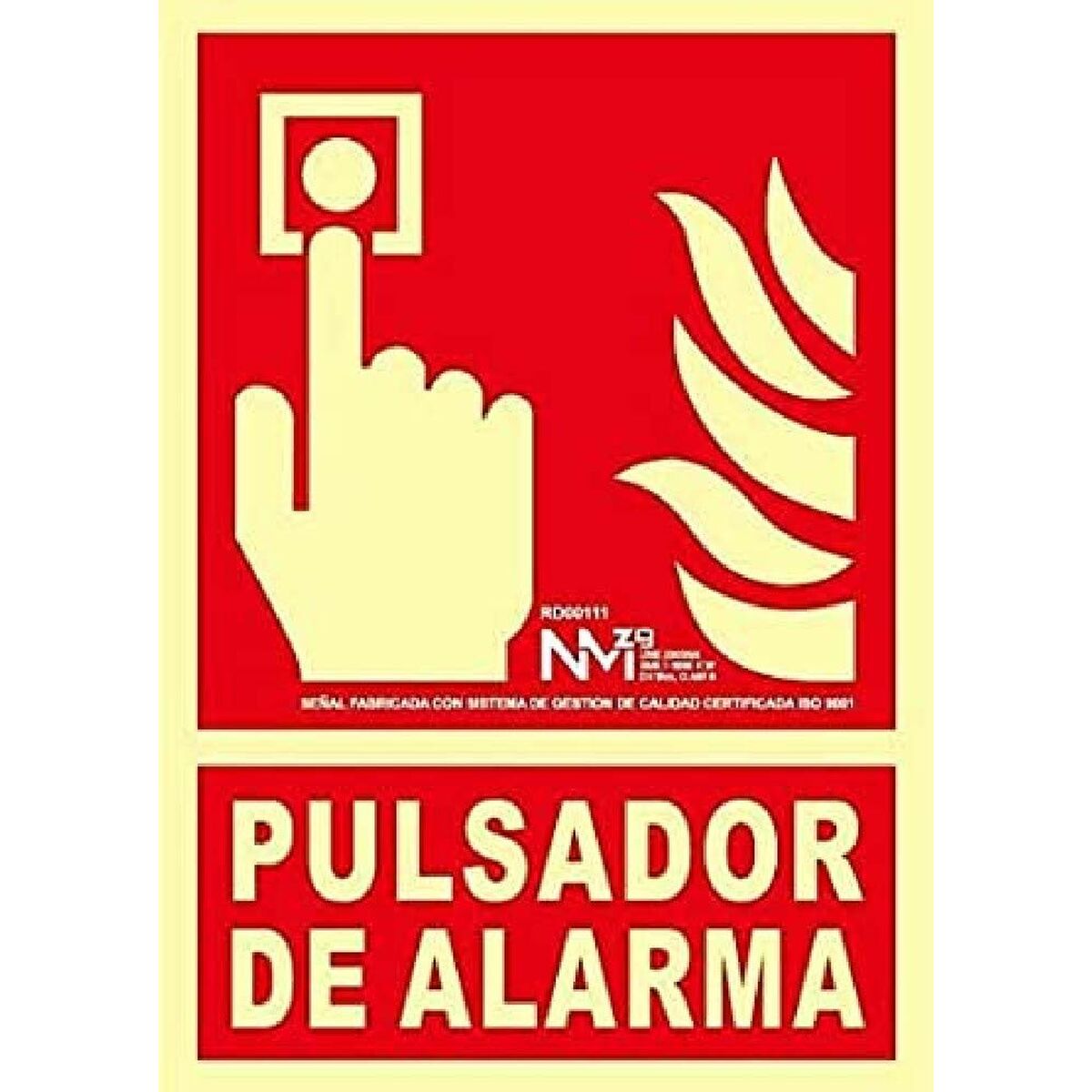 Sign Normaluz No utilizar en caso de incendio PVC
