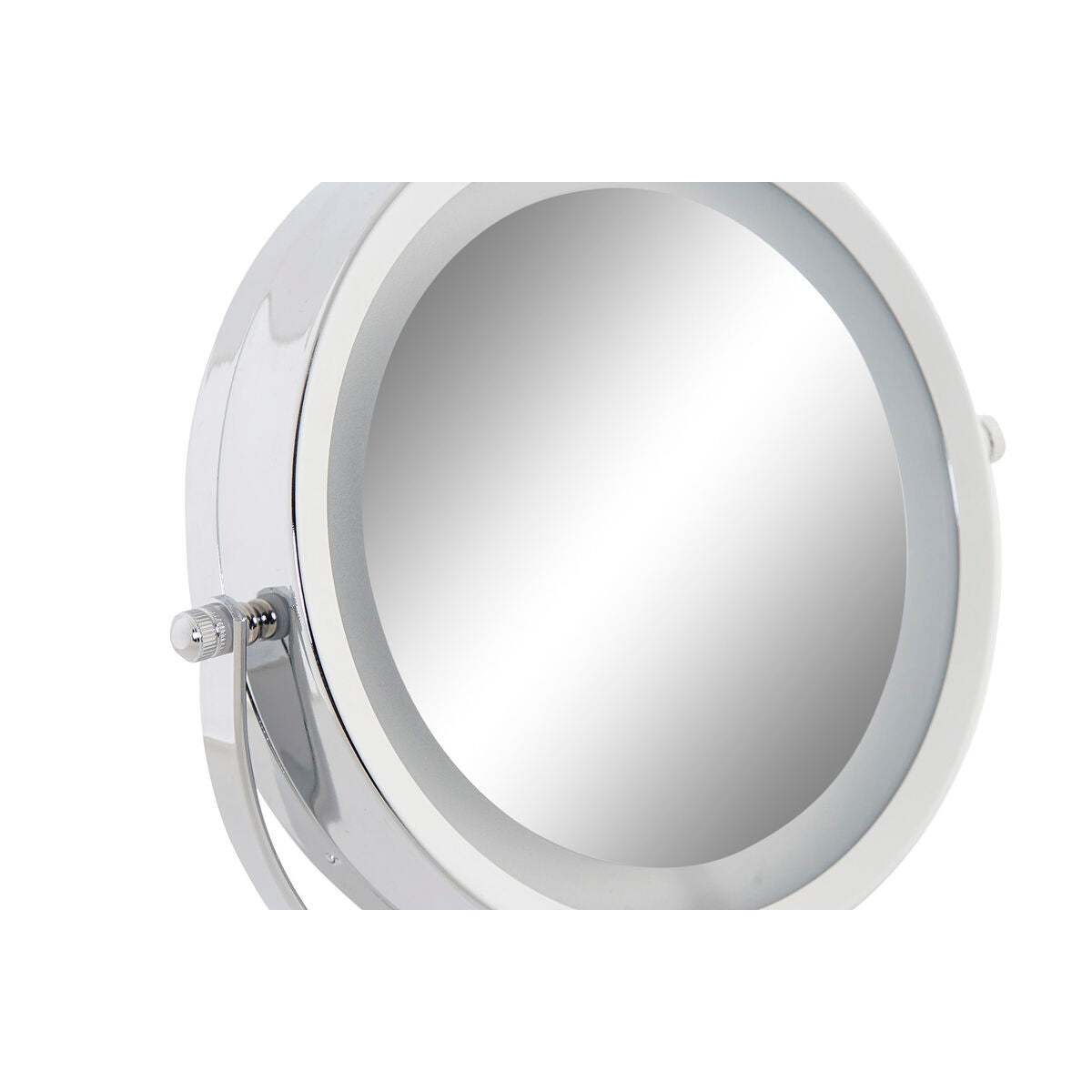Magnifying Mirror with LED DKD Home Decor 21,5 x 13,5 x 32,5 cm Silver Metal