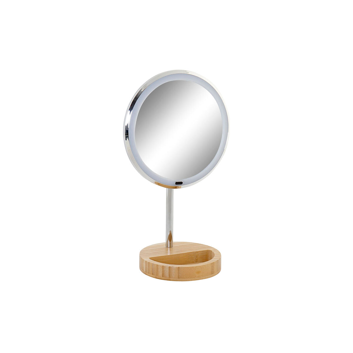 Magnifying Mirror with LED DKD Home Decor Silver 20 x 14 x 34 cm
