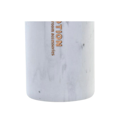 Soap Dispenser DKD Home Decor Marble White Natural Resin Natural rubber Plastic