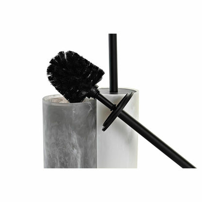Toilet Brush DKD Home Decor 9,5 x 9,5 x 38 cm Stainless steel Resin (2 Units)