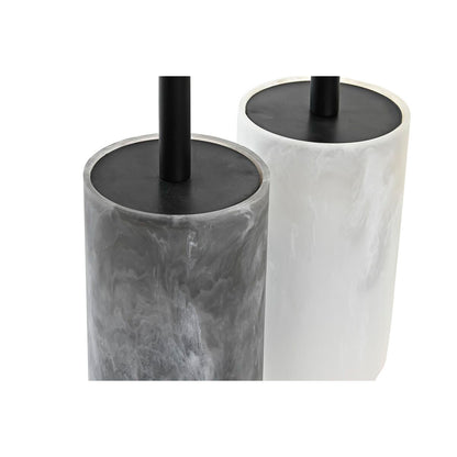 Toilet Brush DKD Home Decor 9,5 x 9,5 x 38 cm Stainless steel Resin (2 Units)