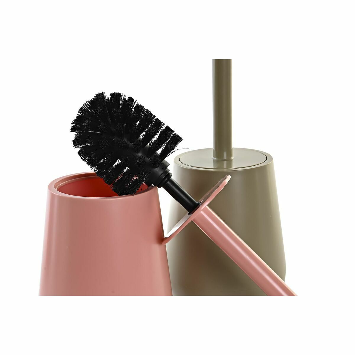 Toilet Brush DKD Home Decor Pink 12 x 12 x 34,5 cm Green polystyrene (2 Units)