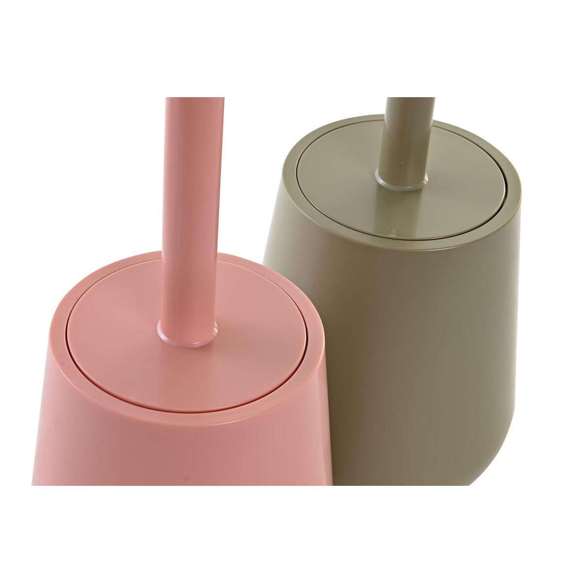Toilet Brush DKD Home Decor Pink 12 x 12 x 34,5 cm Green polystyrene (2 Units)