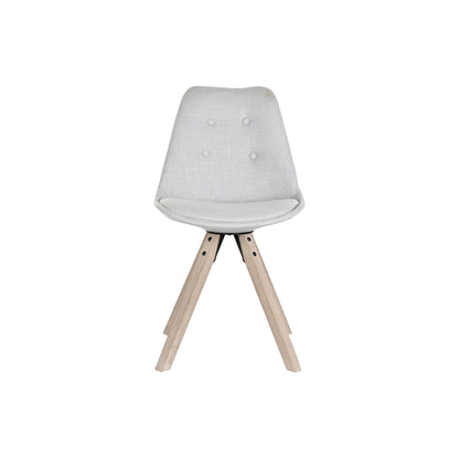 Dining Chair DKD Home Decor Polyester Light grey Oak (48 x 44 x 84 cm)