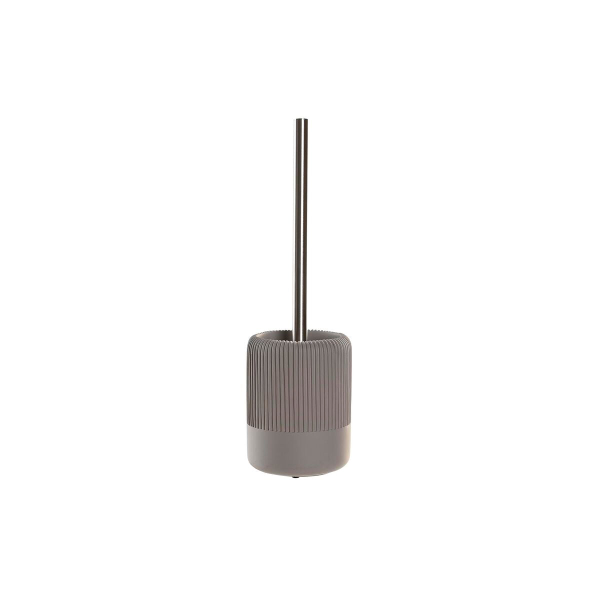 Toilet Brush DKD Home Decor 11 X 11 X 36,5 CM Grey Cement Stainless steel