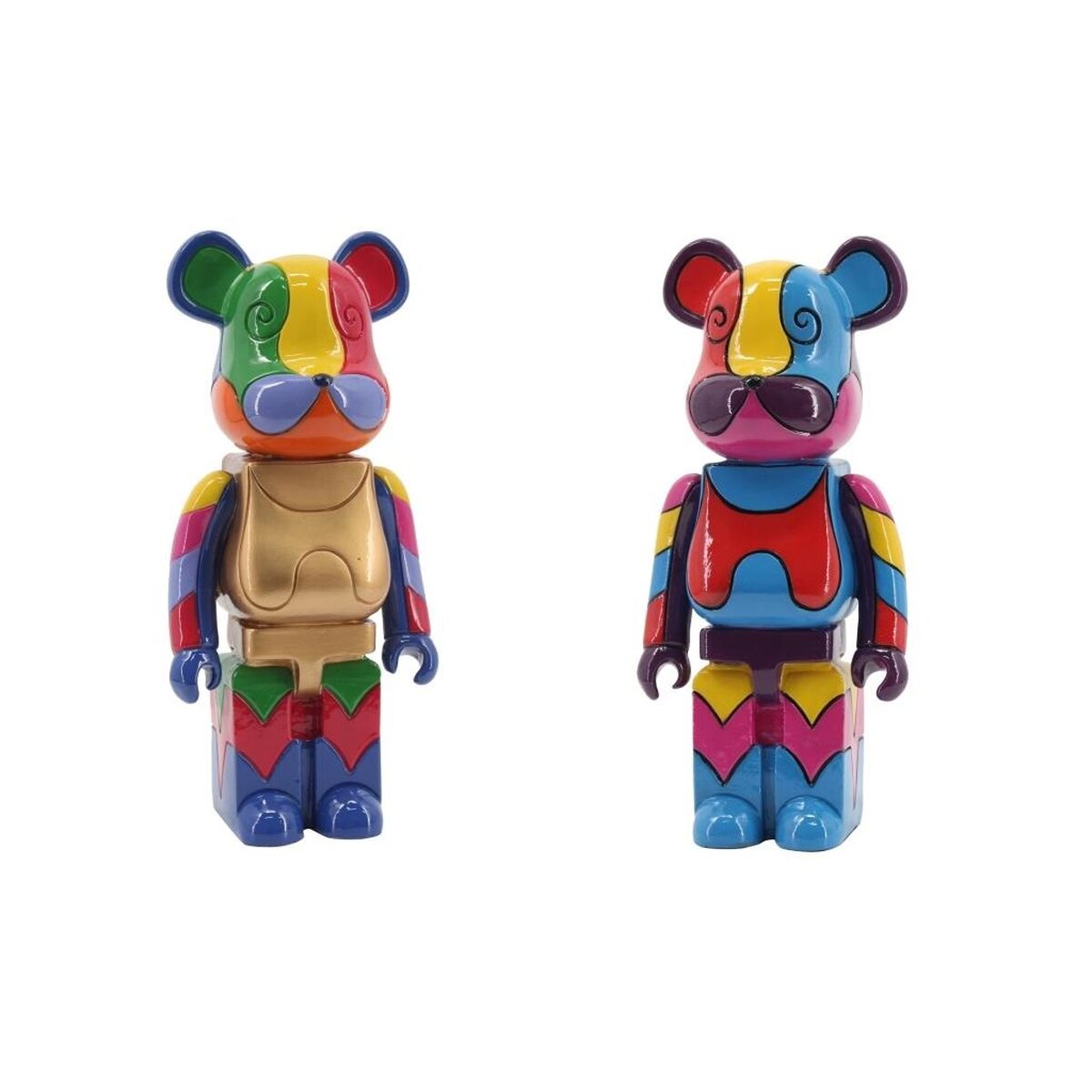 Decorative Figure Home ESPRIT Multicolour Bear 13,5 x 10,5 x 29,5 cm (2 Units)