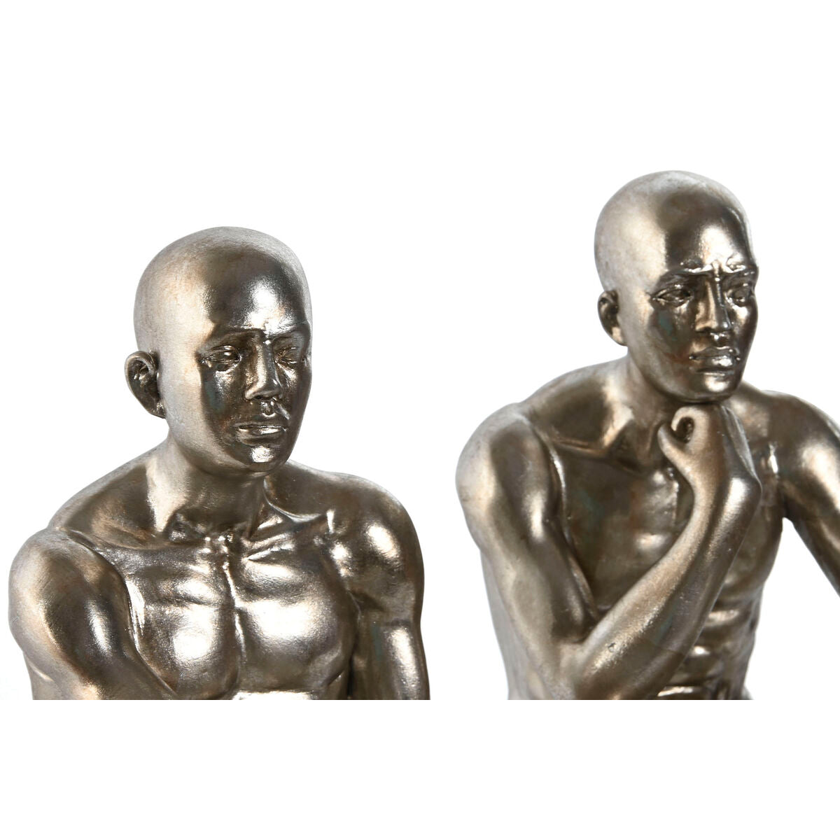 Decorative Figure Home ESPRIT Golden Silver 19 x 13,5 x 22 cm (2 Units)