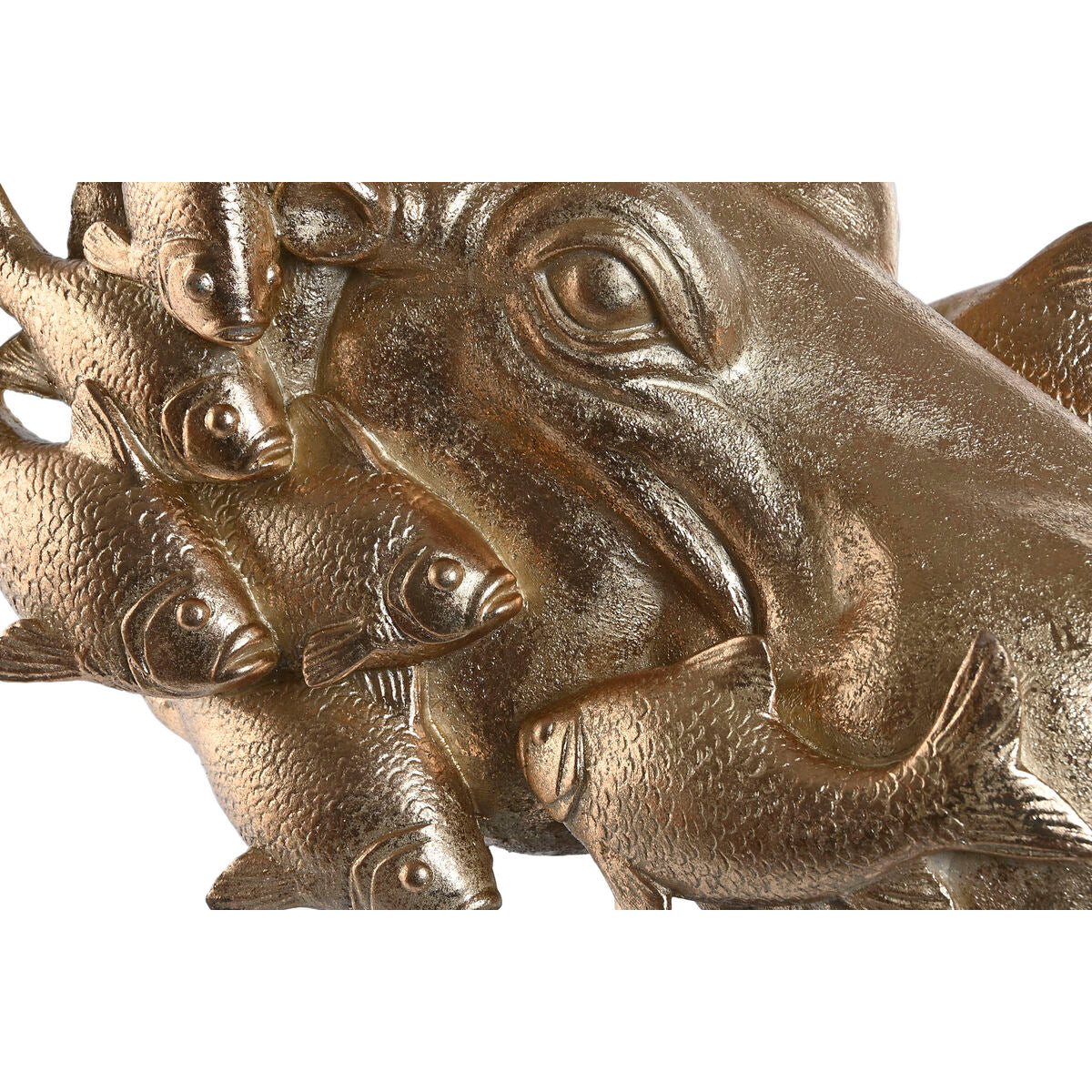 Decorative Figure Home ESPRIT Black Golden Hippopotamus 33 x 21,5 x 45 cm