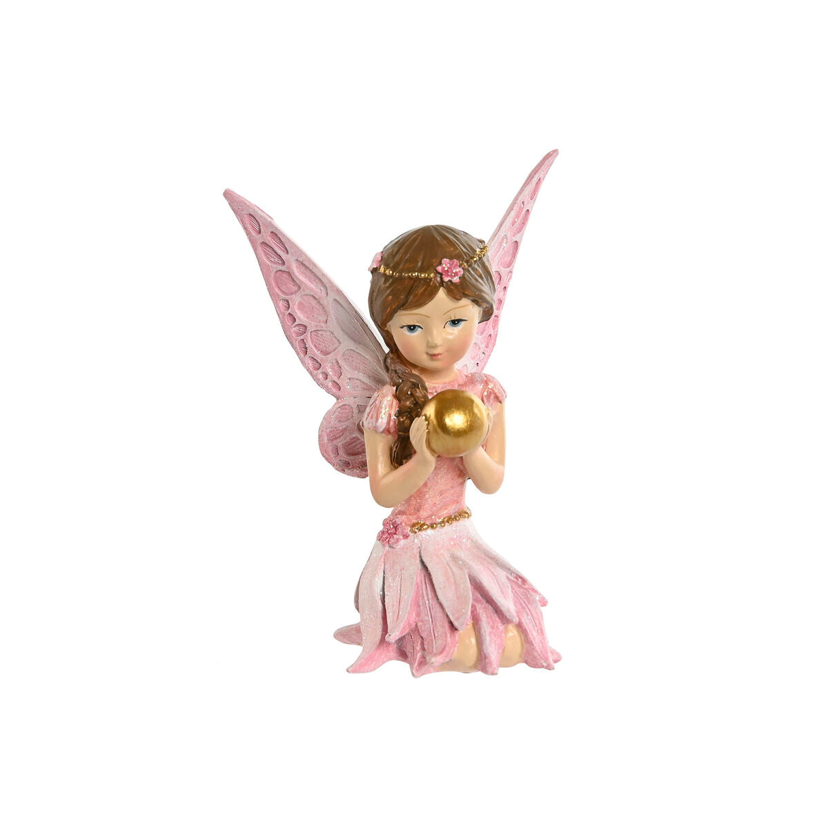 Decorative Figure Home ESPRIT Pink Fairy 7,5 x 6,5 x 11 cm