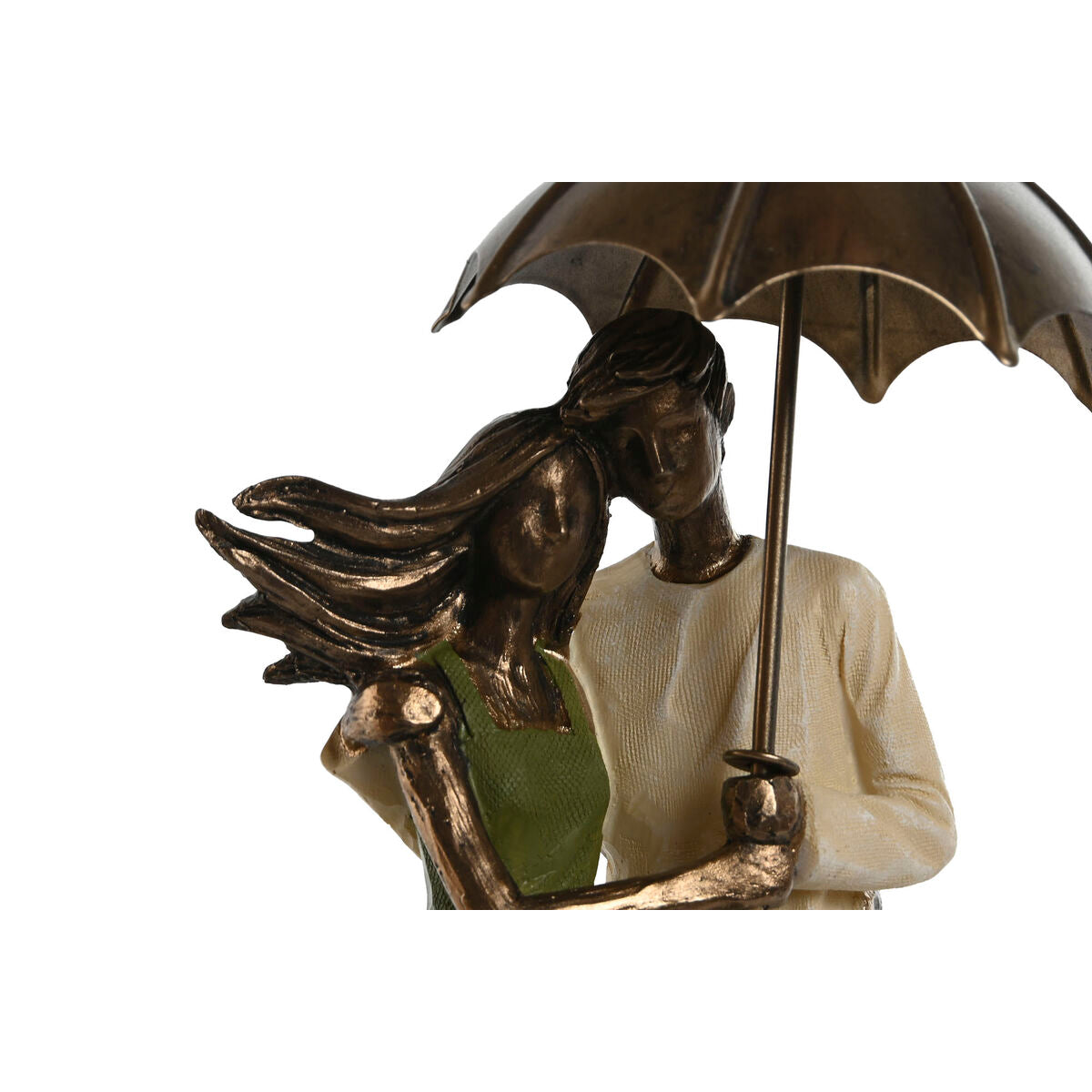 Decorative Figure Home ESPRIT Green Golden Pair 12,5 x 8 x 25,5 cm