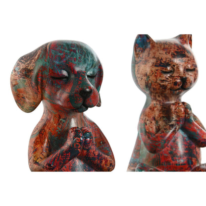 Decorative Figure Home ESPRIT Multicolour animals 17 x 14 x 22,5 cm (2 Units)