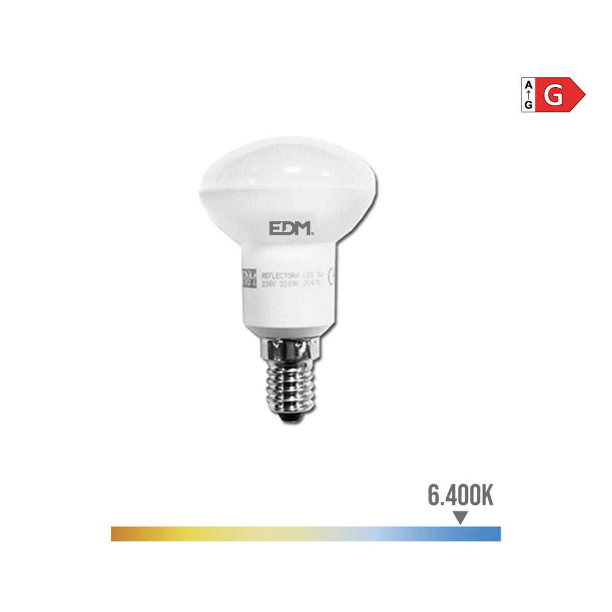 LED lamp EDM Reflector G 5 W E14 350 lm Ø 4,5 x 8 cm (6400 K)