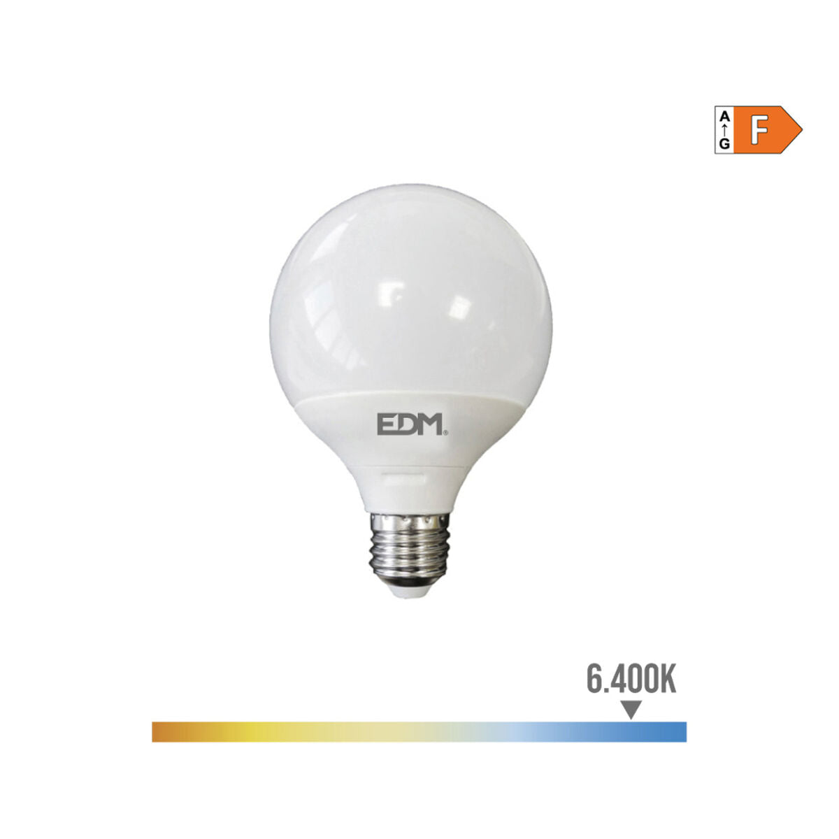 LED lamp EDM F 15 W E27 1521 Lm Ø 12,5 x 14 cm (6400 K)