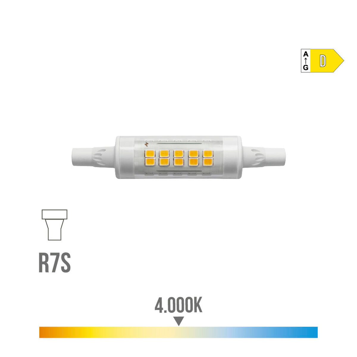 LED lamp EDM Lineal R7s 5,5 W 600 lm 4000 K D Ø 1,5 x 7,8 cm