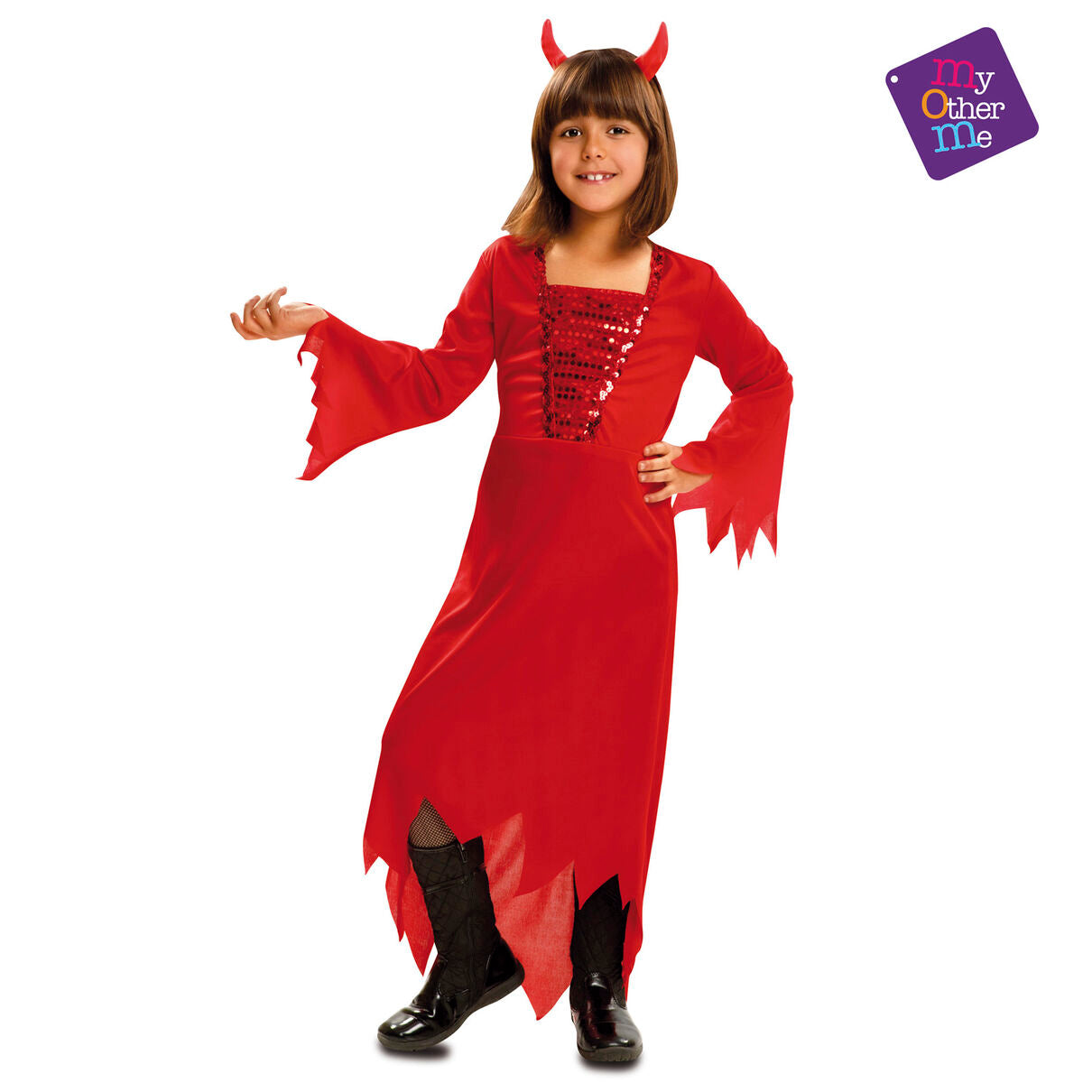 Costume for Children My Other Me Female Demon Red 5-6 Years (2 Pieces) - Bathrooms Direct IE