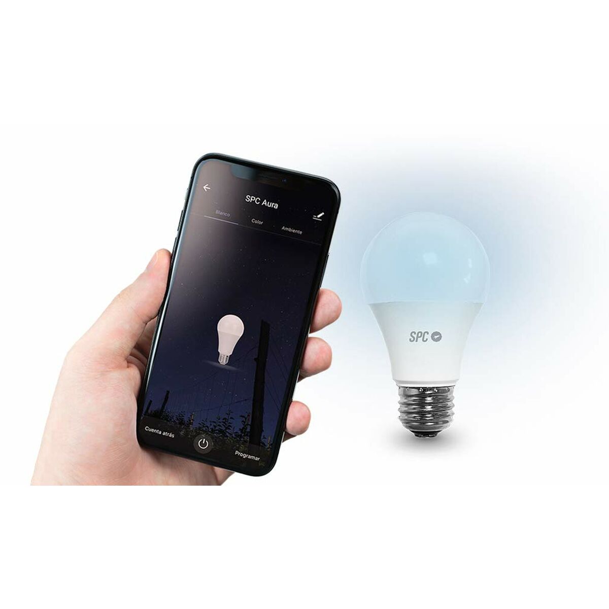 Smart Light bulb SPC Aura 1050 Wifi LED 10 W 75 W 1050 Lm
