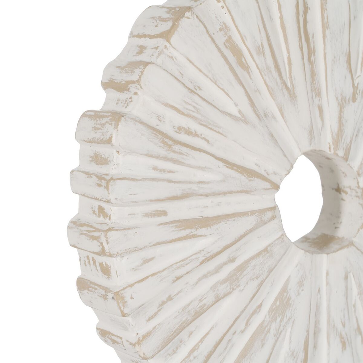 Sculpture White Beige Ring 25,5 x 9,5 x 37 cm
