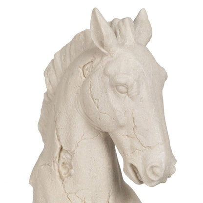 Decorative Figure Cream Horse 27 x 17,5 x 39,5 cm