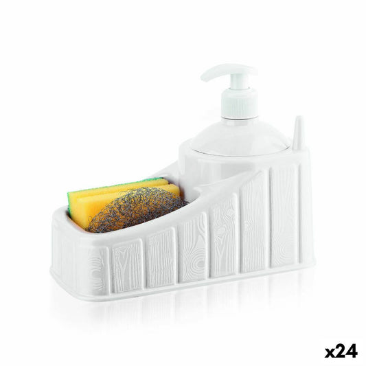 2-in-1 Soap Dispenser for the Kitchen Sink Privilege Plastic White (24 Units)