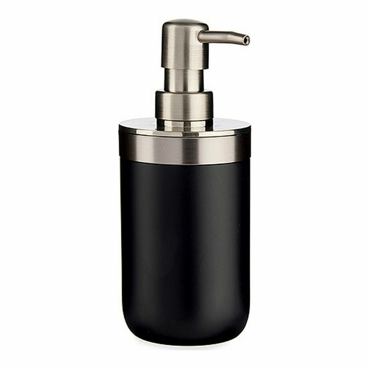 Soap Dispenser Silver Black Stainless steel Plastic (350 ml) (6 Units)