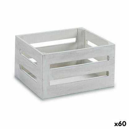 Decorative box White Wood 16 x 8 x 11 cm (60 Units)