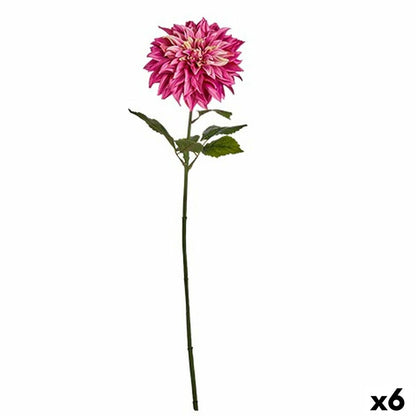 Decorative Flower Dahlia Fuchsia 16 x 74 x 16 cm (6 Units)
