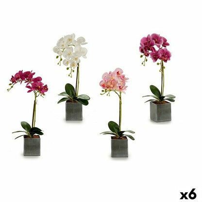 Decorative Flower Orchid Plastic 14 x 51 x 18 cm (6 Units)