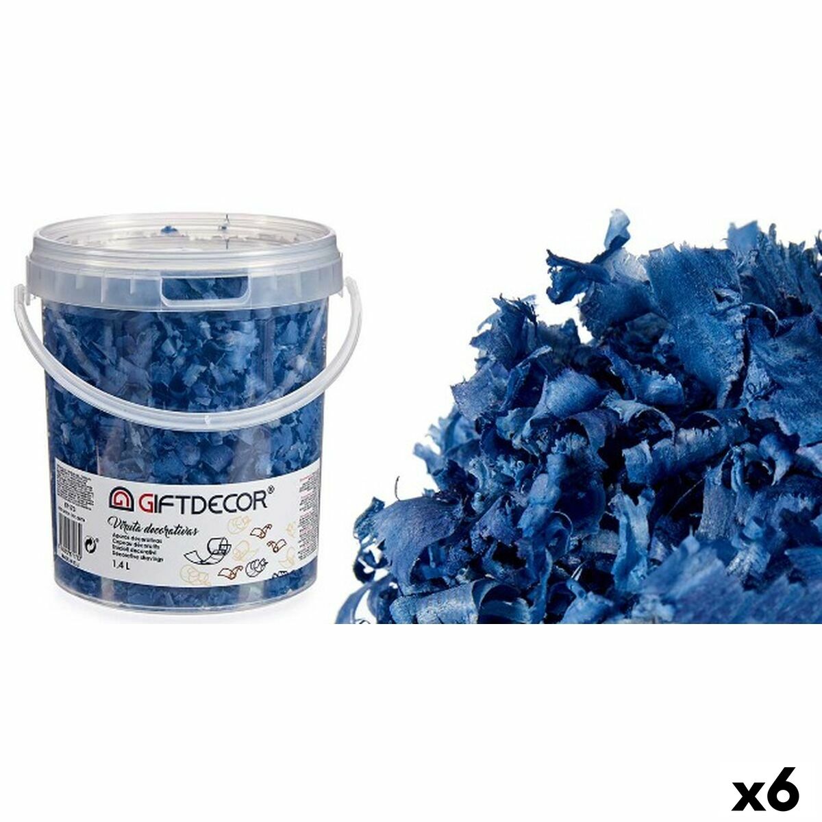 Decorative Shavings 1,4 L Dark blue (6 Units)