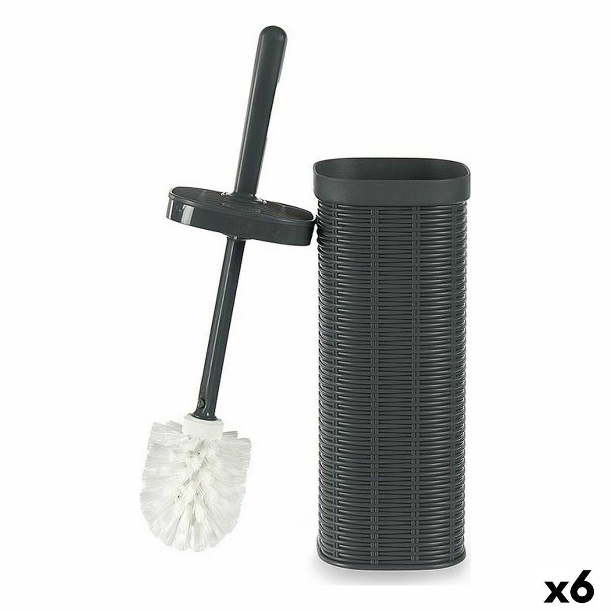 Toilet Brush Stefanplast Elegance Grey Plastic 11,5 x 40,5 x 11,5 cm (6 Units)