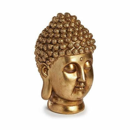 Decorative Figure Buddha Head Golden 14 x 26 x 17 cm (4 Units)