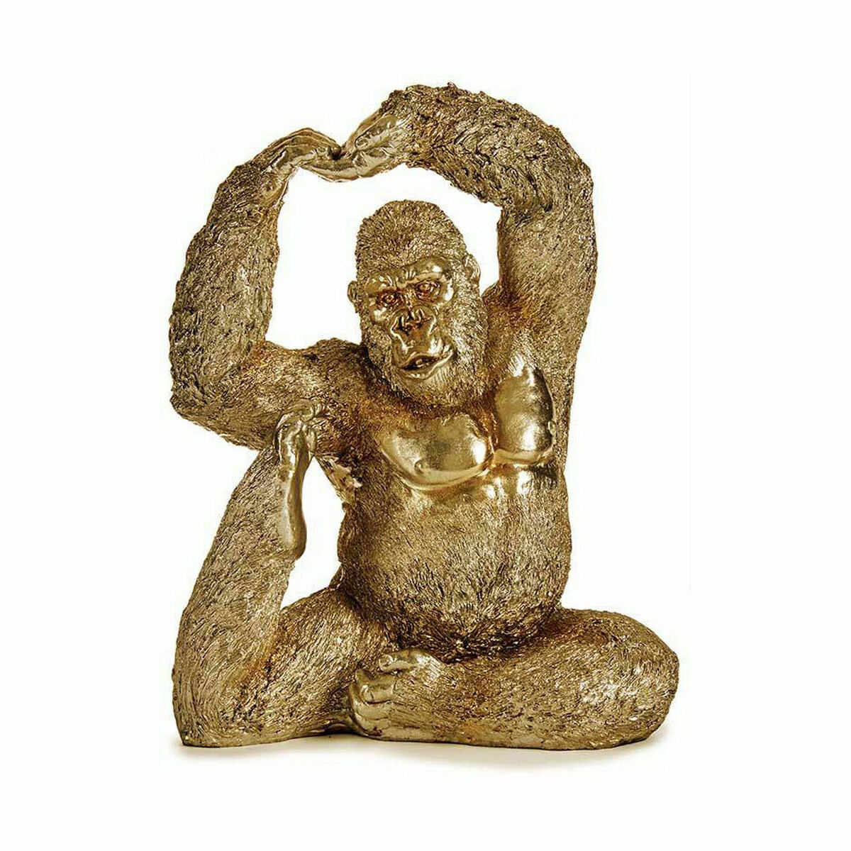 Decorative Figure Yoga Gorilla Golden 14 x 30 x 25,5 cm (3 Units)