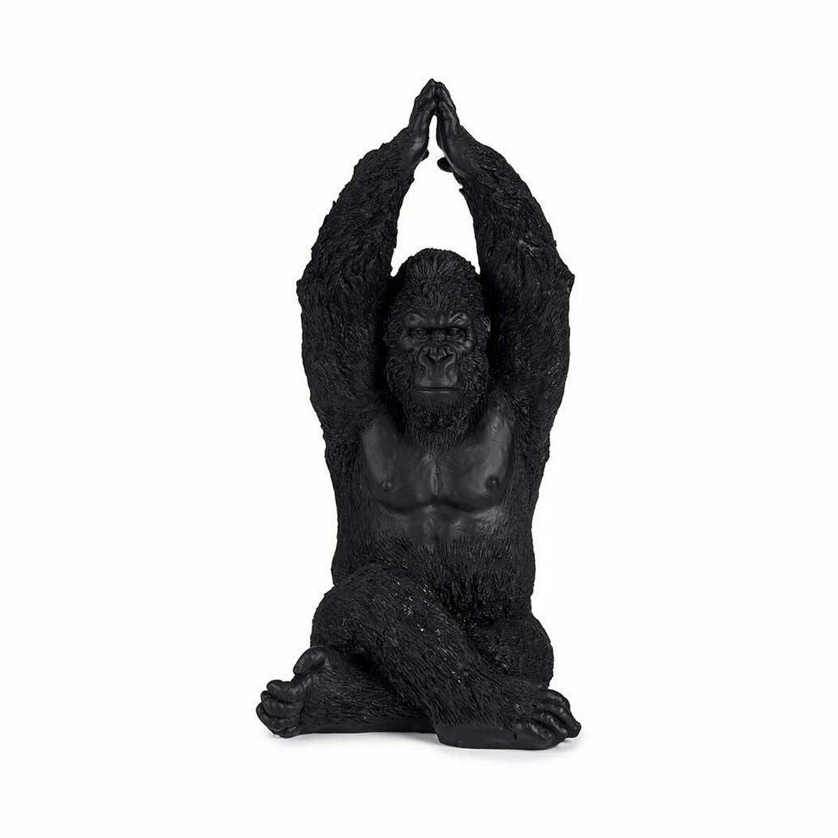 Decorative Figure Gorilla Yoga Black 18 x 36,5 x 19,5 cm (4 Units)