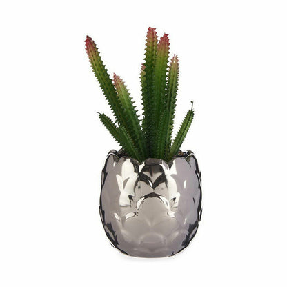 Decorative Plant Cactus Ceramic Plastic 10 x 20 x 10 cm (6 Units)