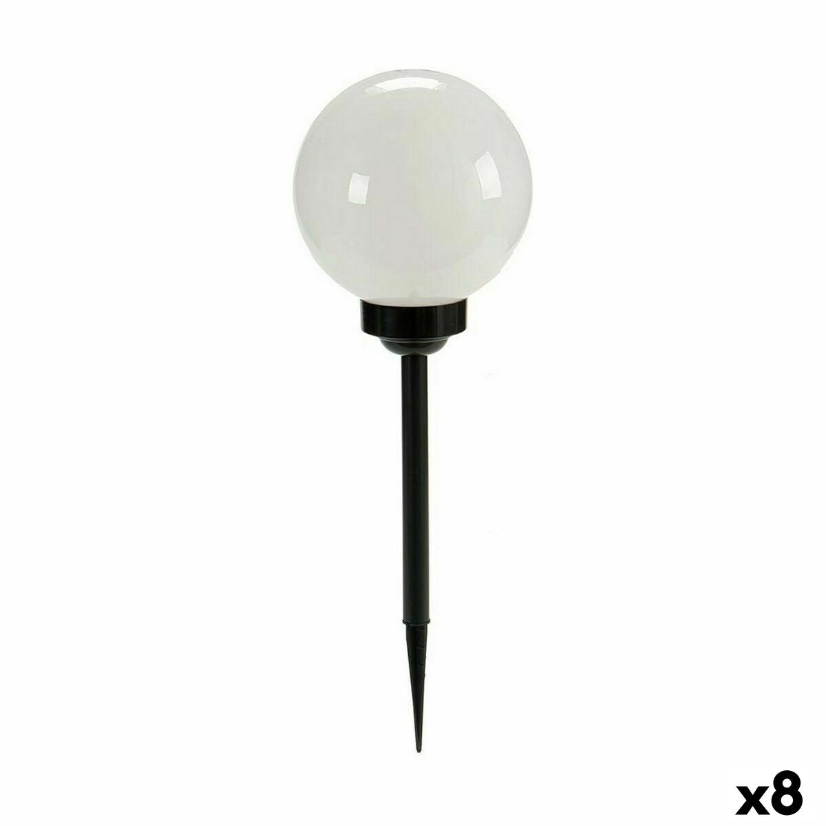 Marker Ball Solar charging White Black Plastic 15 x 47,5 x 15 cm (8 Units)