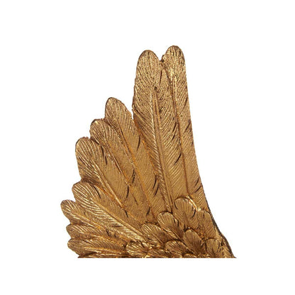 Decorative Figure Wings Black Golden 8 x 33,5 x 13 cm (6 Units)