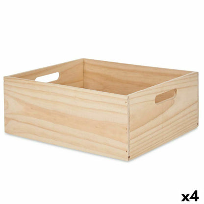 Decorative box Pine 31 x 14 x 36 cm (4 Units)