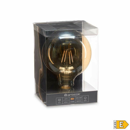LED lamp Vintage E27 Transparent 4 W 12,5 x 17,5 x 12,5 cm (12 Units)